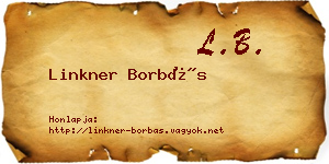 Linkner Borbás névjegykártya